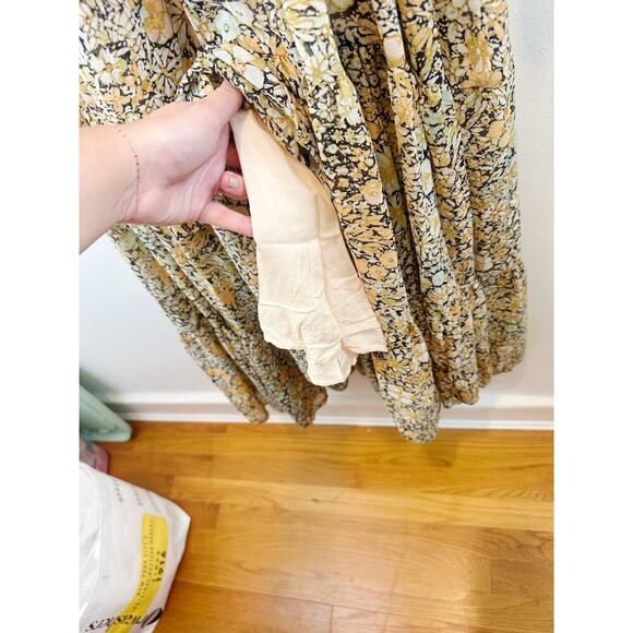 Free People Floral Maxi Dress - Yellow and Blue - Picture 11 of 16